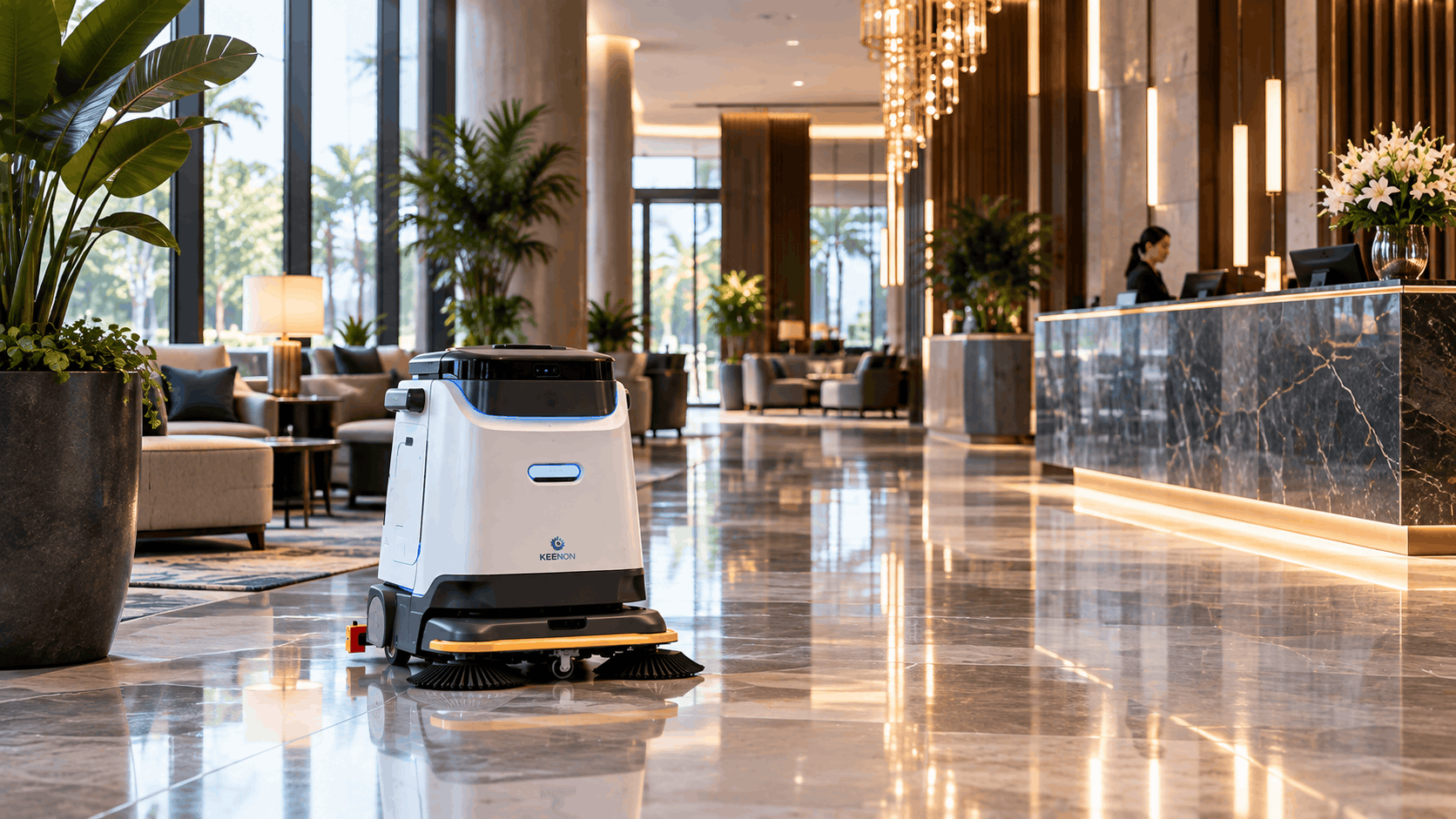 Robots de limpieza en hoteles