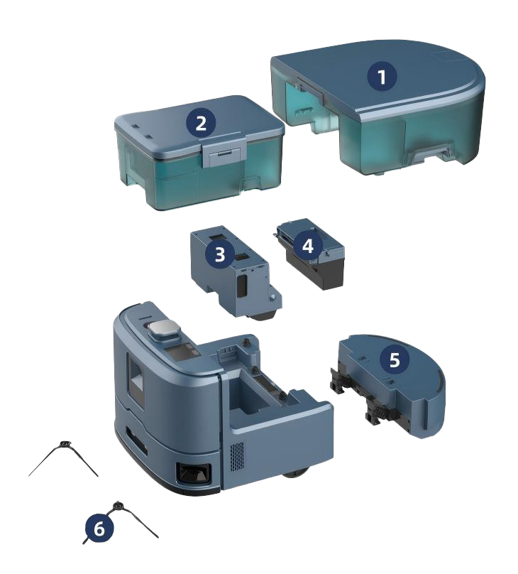 Componentes modulares del KLEENBOT C20